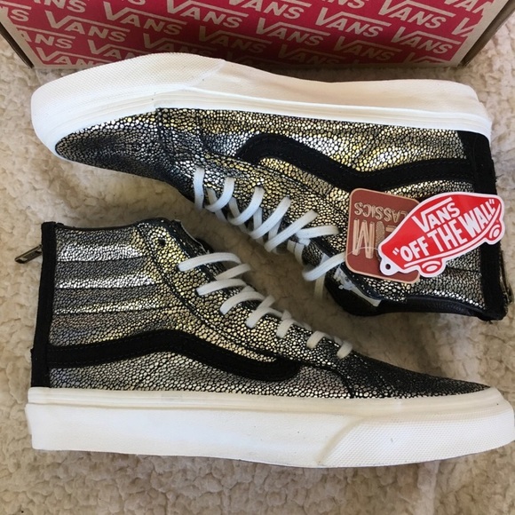 Vans Shoes - NWT Vans Sk8-Hi Slim Zip Leather, W6.5
